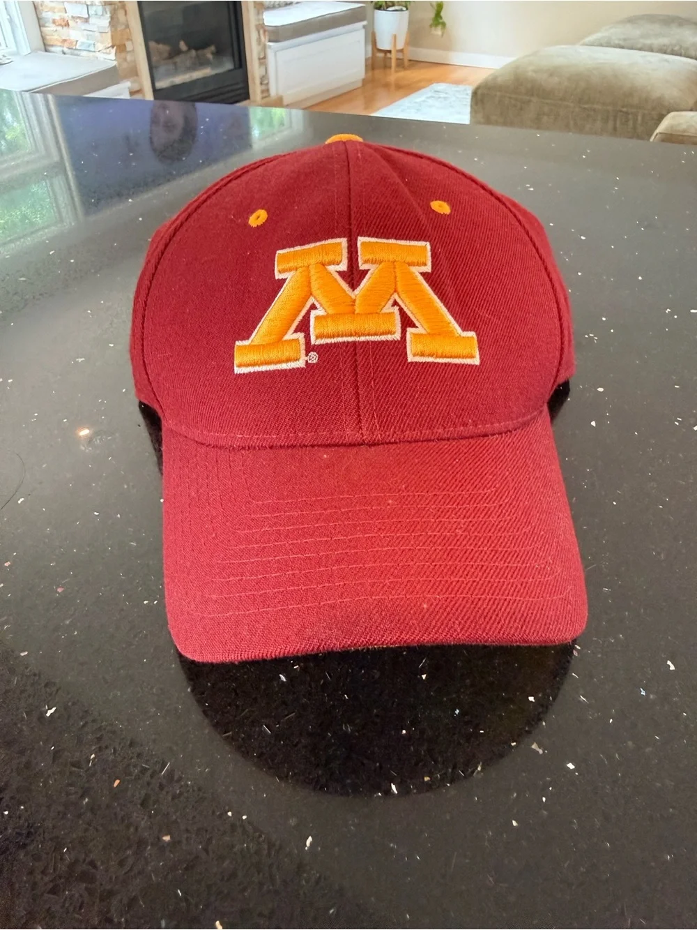 University of Minnesota Zephyr Maroon Baseball Cap with Gold 'M' Embroidery
